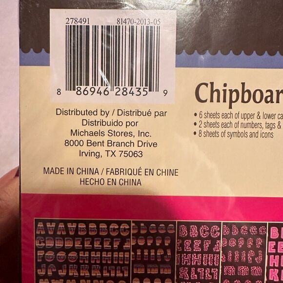 Recollections Chipboard Scrapbook Letters Numbers Symbols Icons Borders - Picture 4 of 10